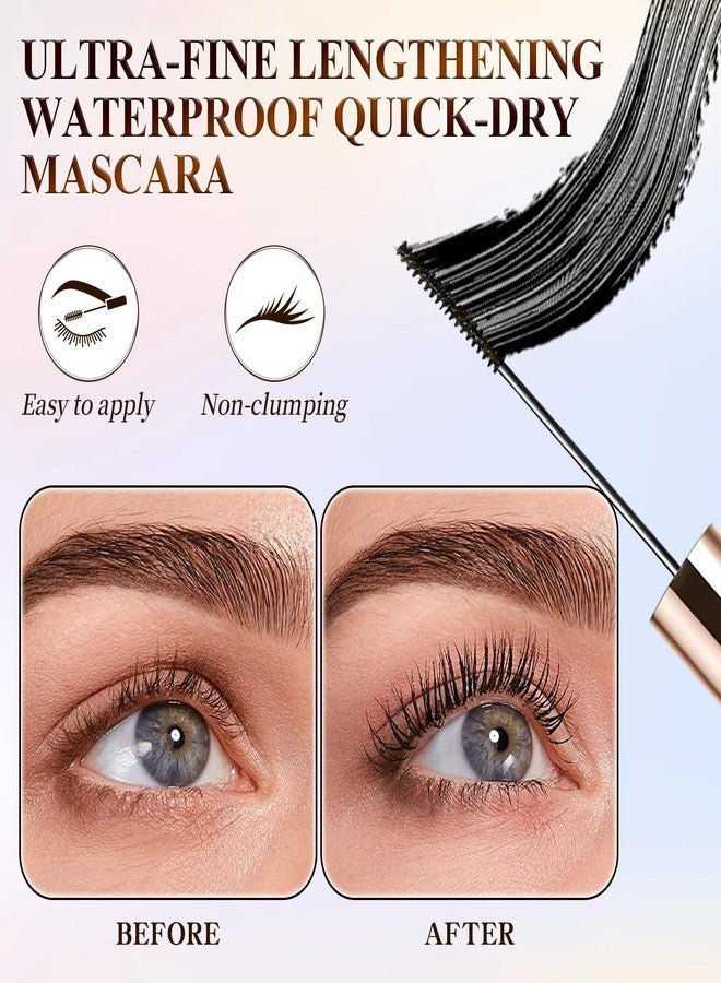 قطعتان من ماسكارا فائقة النعومة لتطويل الرموش، مقاومة للماء وسريعة الجفاف، ماسكارا سوداء جديدة لعام 2026 للرموش القصيرة والرقيقة، مناسبة للنساء الأكبر سناً، متعددة الطبقات، فرشاة رفيعة لتكثيف الرموش السفلية (أسود + بني) - Image 3